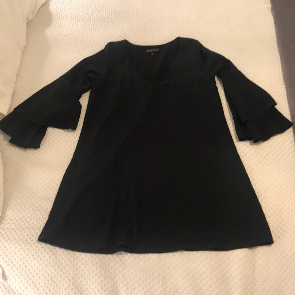 Black dress with fun flared 3/4 sleeve